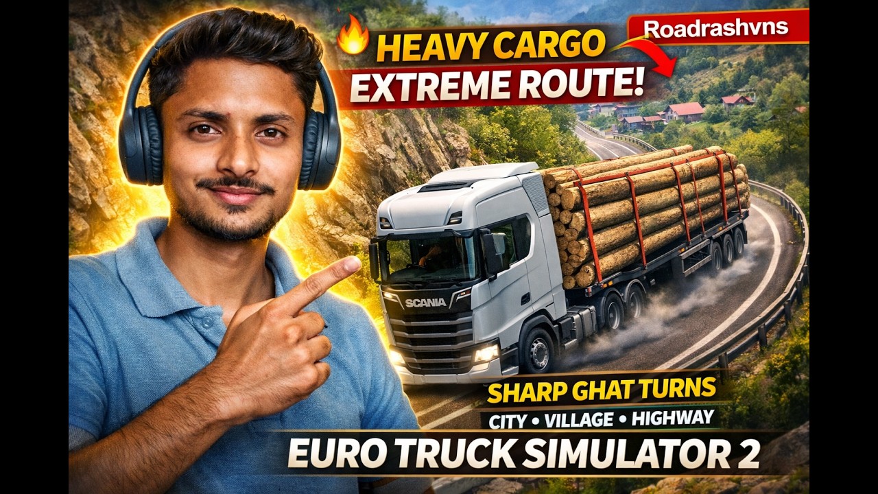Extreme Ghat Drive 😱 Heavy Cargo ETS2 🚛 #ets2 #trucksim #gaming #shorts