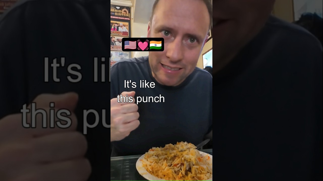 Foreigner's reaction to Indian chicken biryani! 🇮🇳