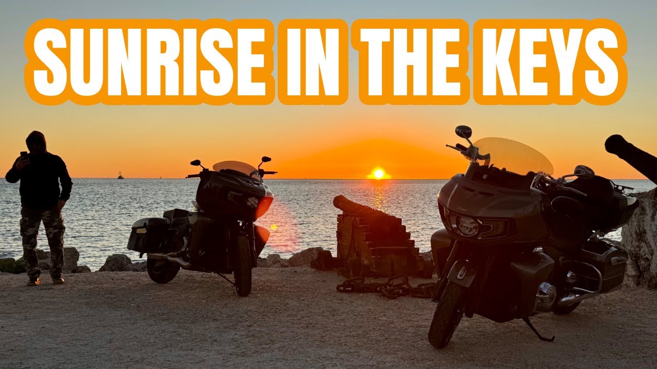 First Sunrise of 2026 in the Florida Keys on Motorcycles.