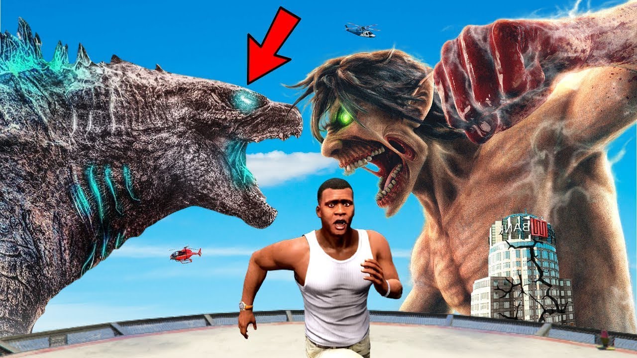 GTA 5 : Attack Titans Attacked ShinChan & Franklin😭 | Gta 5 tamil | Gta 5 mods