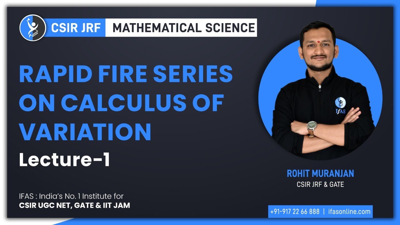 Calculus of Variation for Mathematical Science -Practice Question |L1