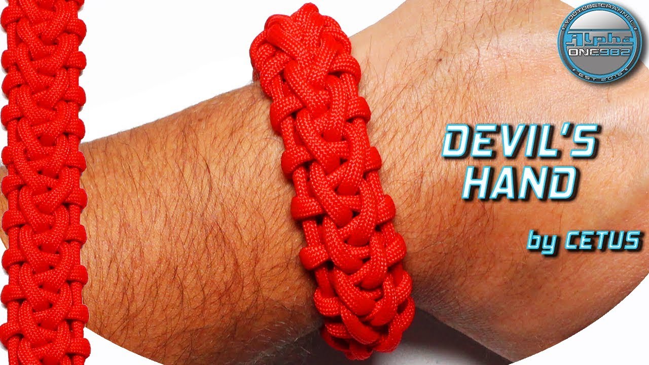DIY Paracord Bracelet Devil's Hand by CETUS How to make Paracord Bracelet Tutorial World of Paracord