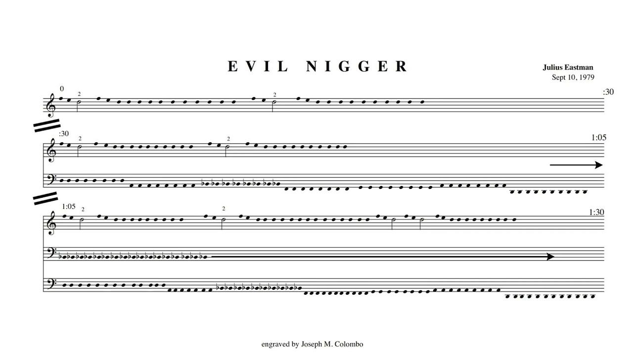 Julius Eastman - Evil Nigger [Audio + Score] (1979)