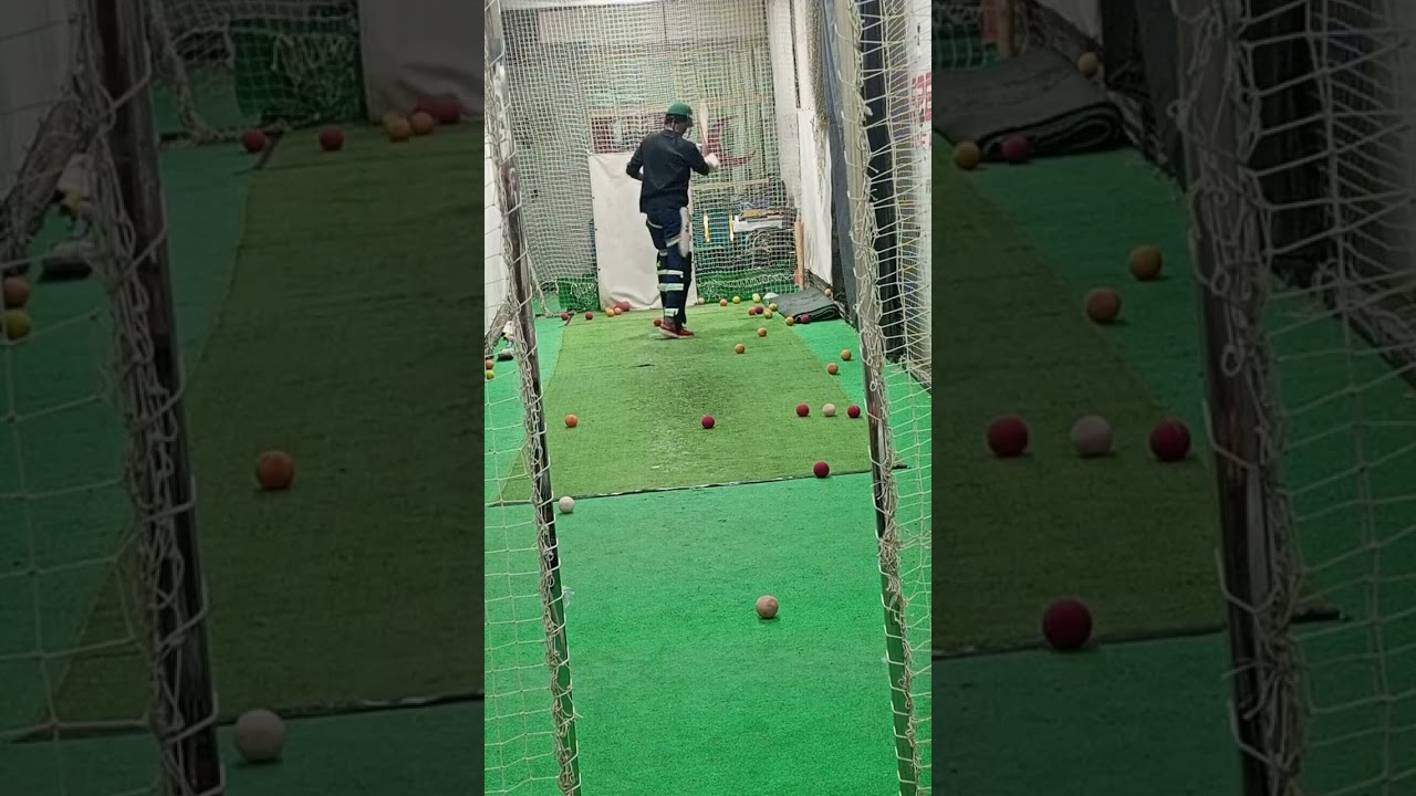 Rayan practice against bowling machine