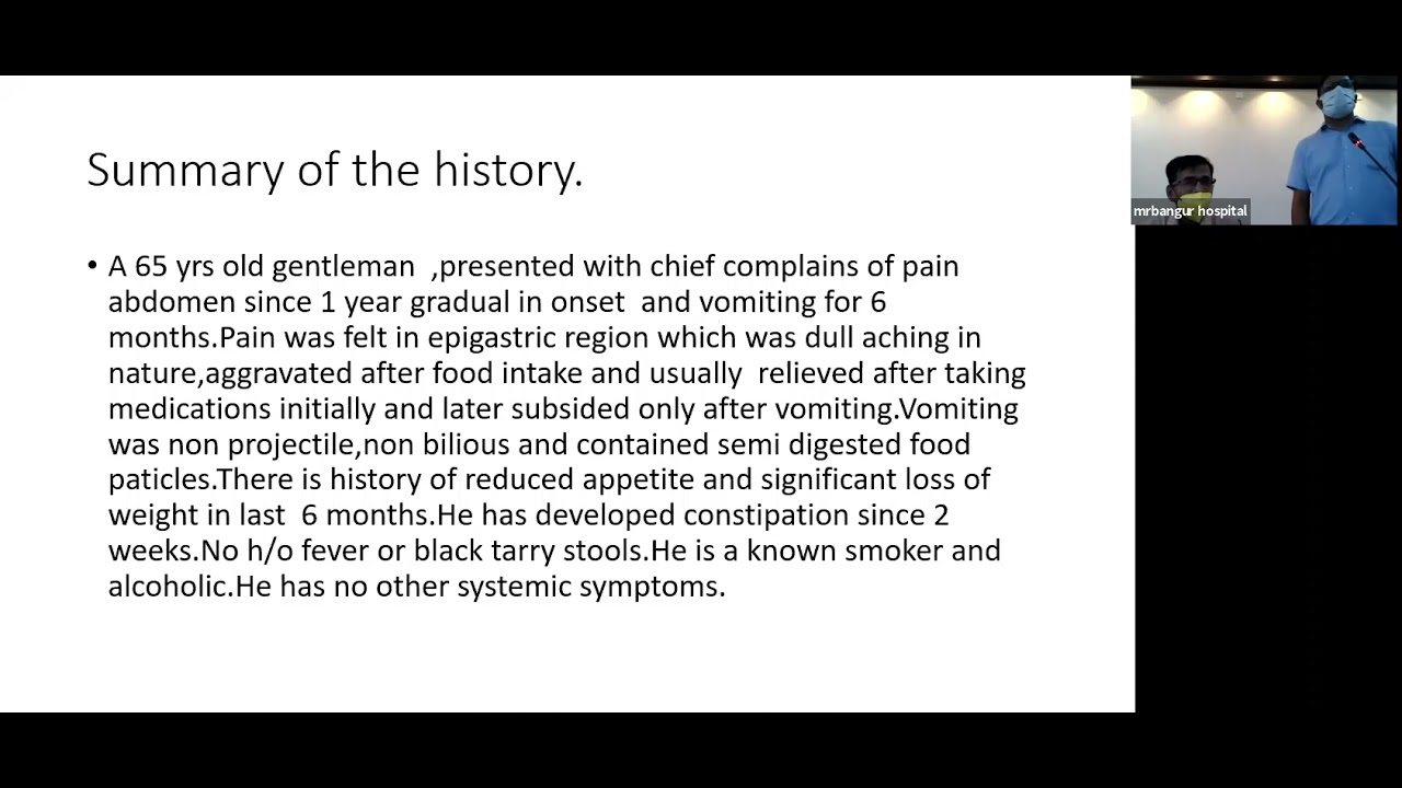 Case Presentation - Carcinoma Stomach (27.04.2021)