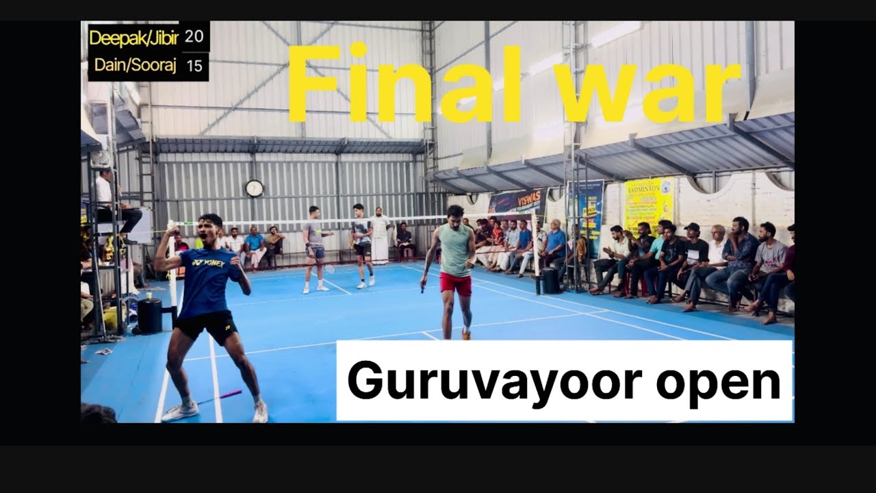 Epic Badminton Doubles Final: Deepak & Jibin vs Sooraj & Dwain | Guruvayoor viswas indoor court
