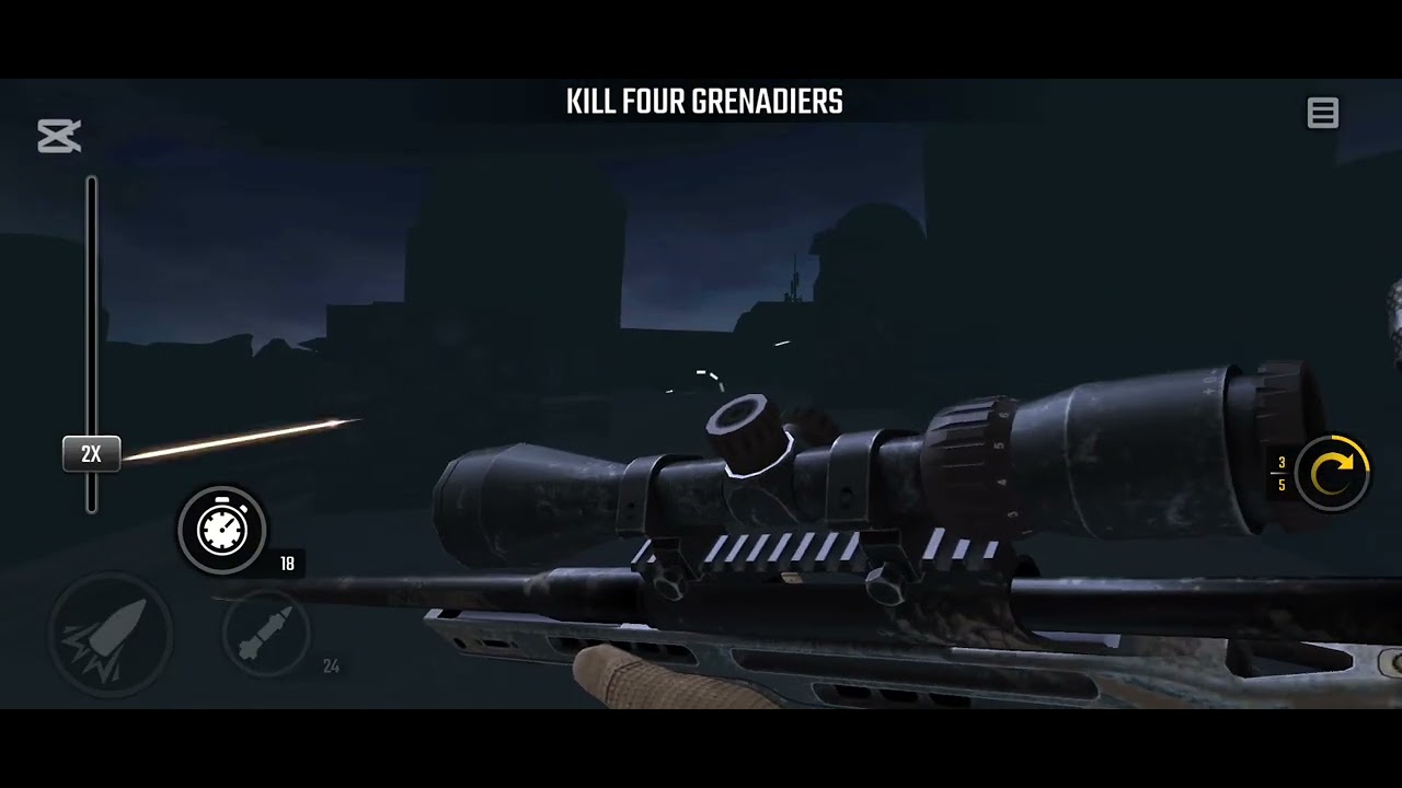 War Sniper Z14 Mission 25 Night-Night Vision Kill Four Grenadiers
