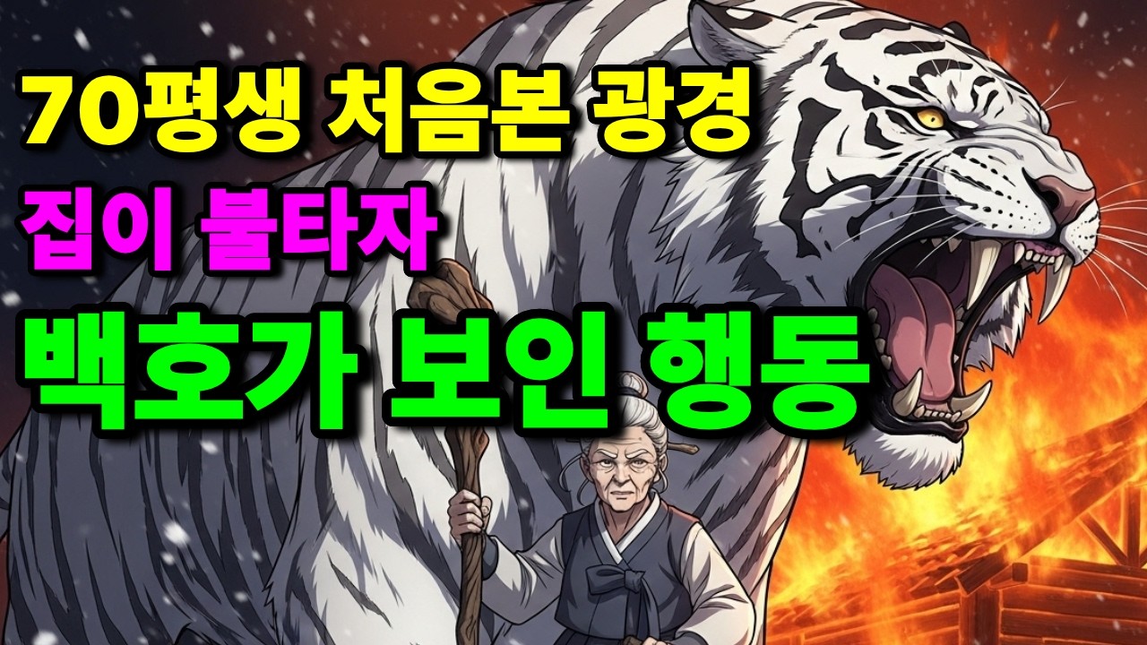 불길 속으로 뛰어든 백호 그날 밤 마을에 벌어진 일.시니어야담/오디오북/야담/옛날이야기