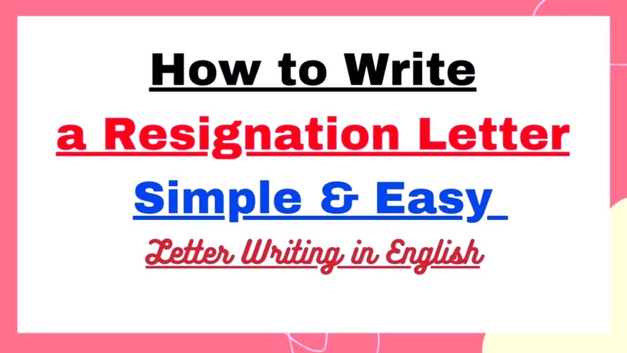 Resignation Letter Sample for Personal Reasons | How to Write Letter of Resignation to Company