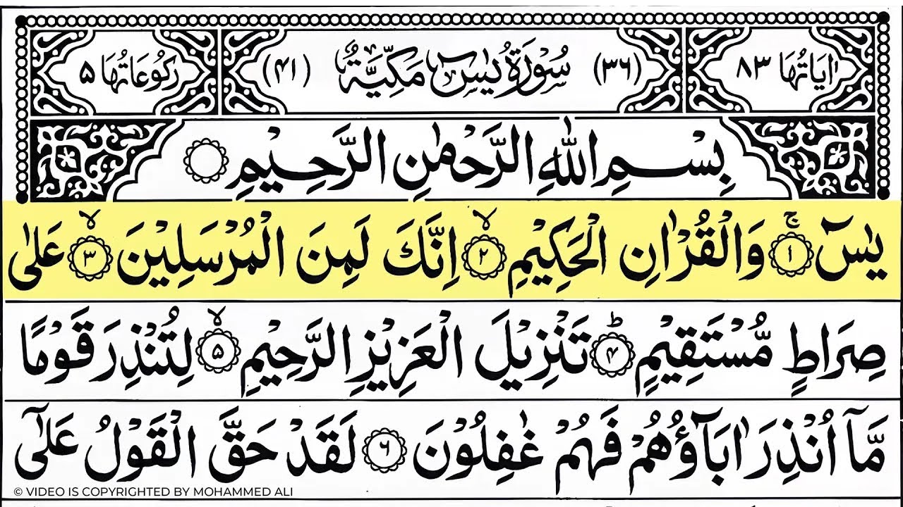 🌿 Surah Yasin (Yaseen) | Full Arabic Text 📖 | Sheikh Abdul Rahman Al Sudais 🎙️✨ EP192
