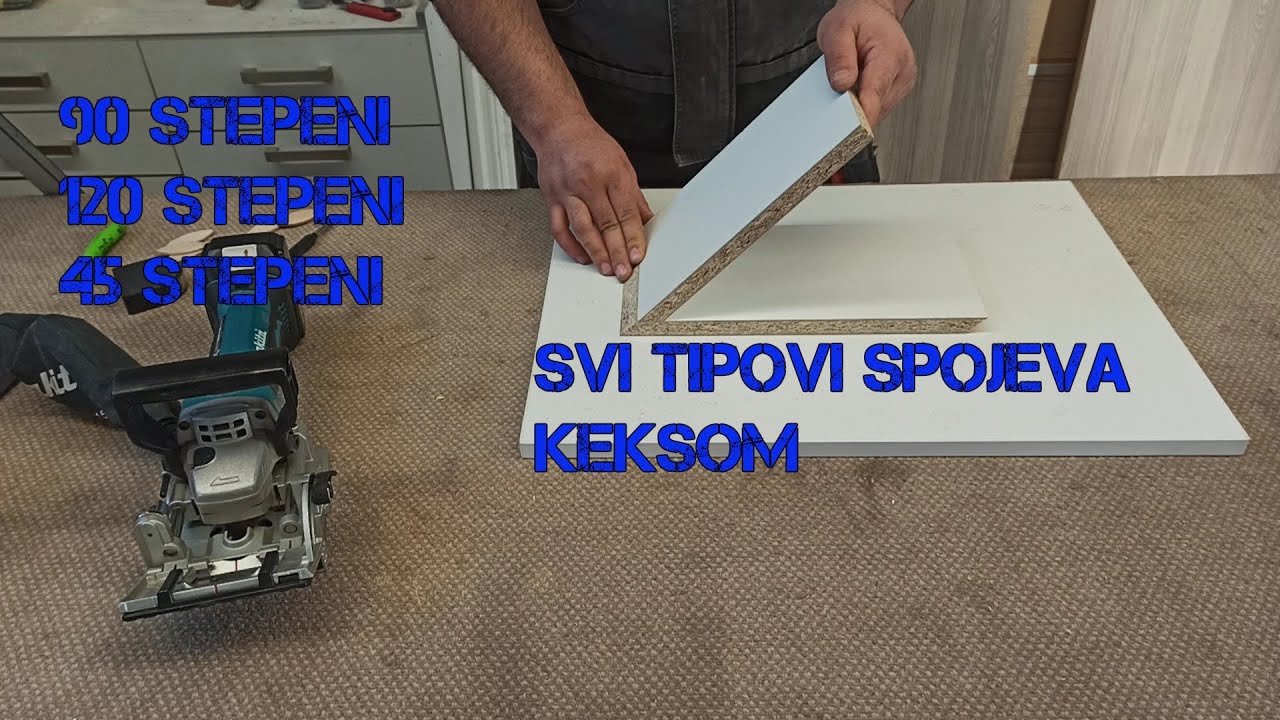 Kako se koristi? Keksarica; svi spojevi 90,120 i 45 stepeni;all types of biscut joints