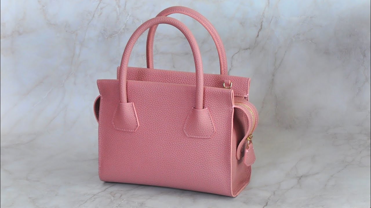 Making a Leather Handbag  With Pink
