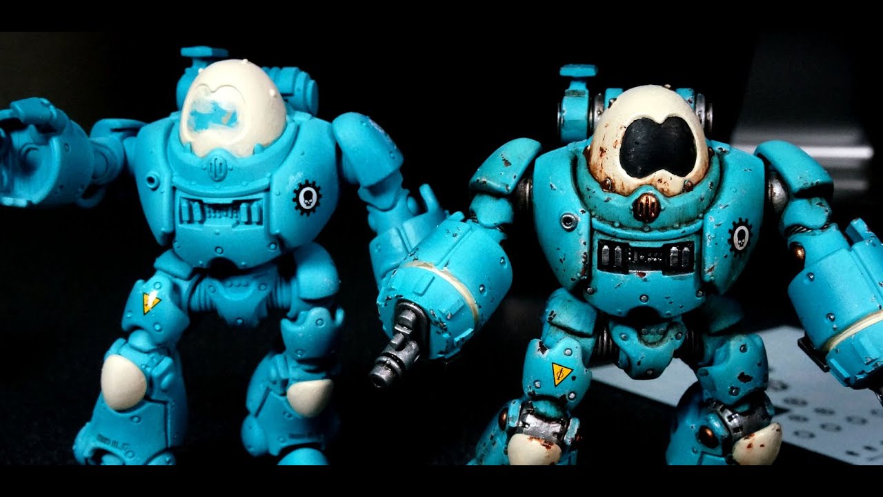 Painting Adeptus Mechanicus Kastelan Robots Part 1