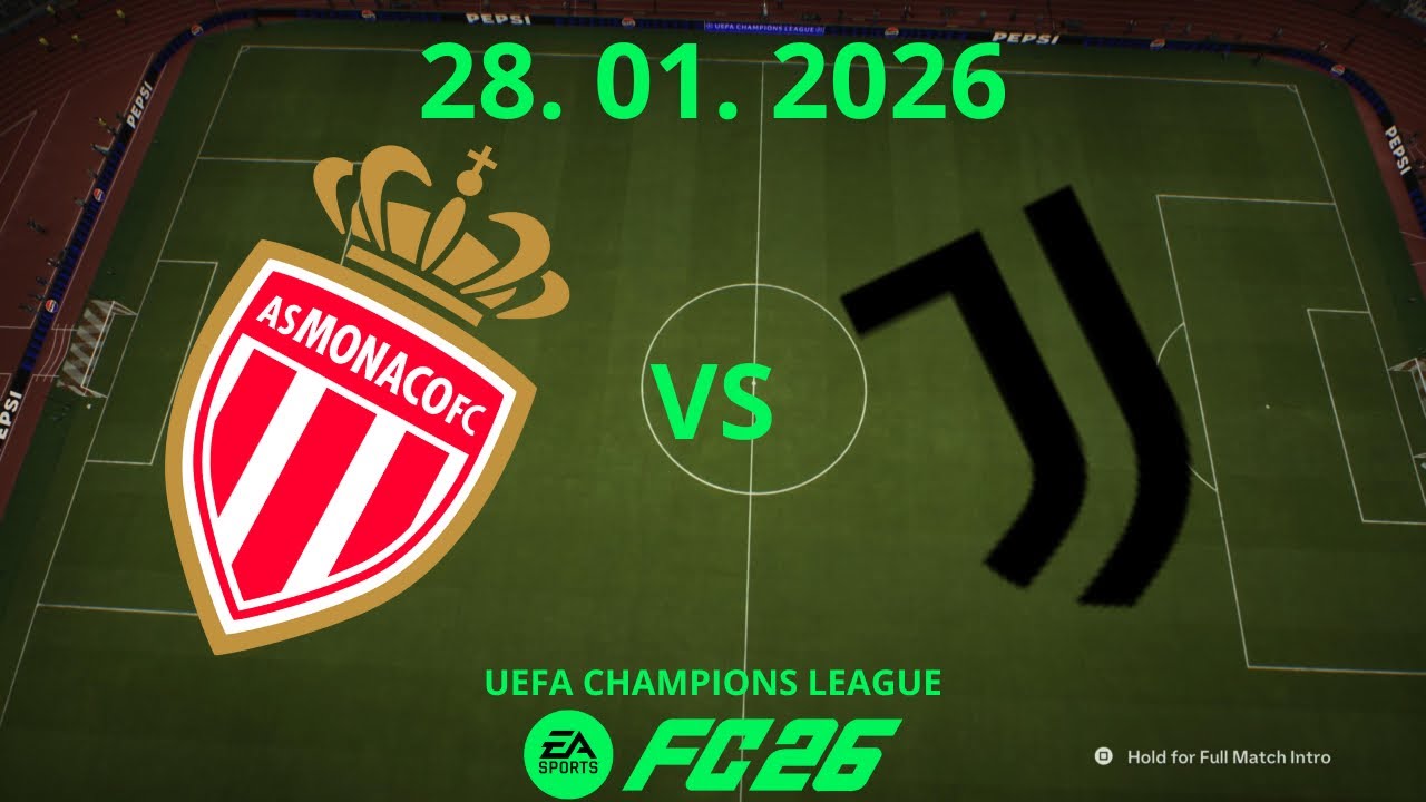 AS Monaco vs Juventus | UEFA Champions League 28. 01. 2026 | FC26 PS5
