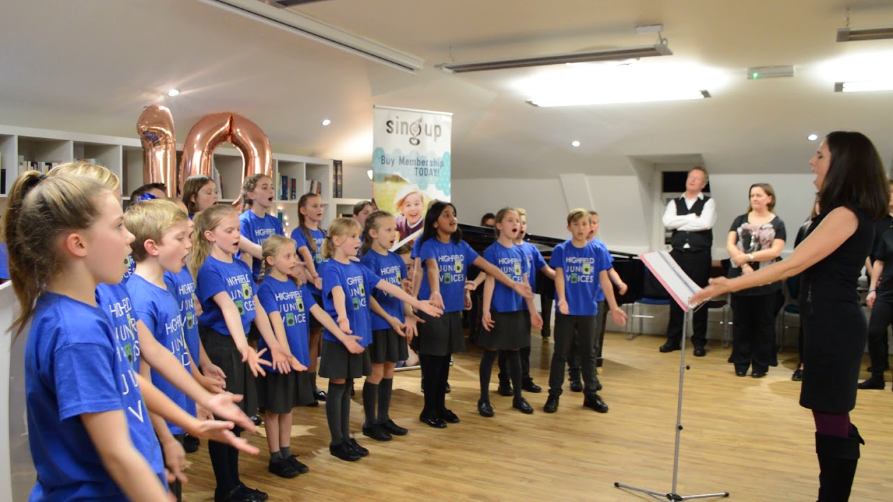 Highfield Schools choir perform at Sing Up's 10th birthday party