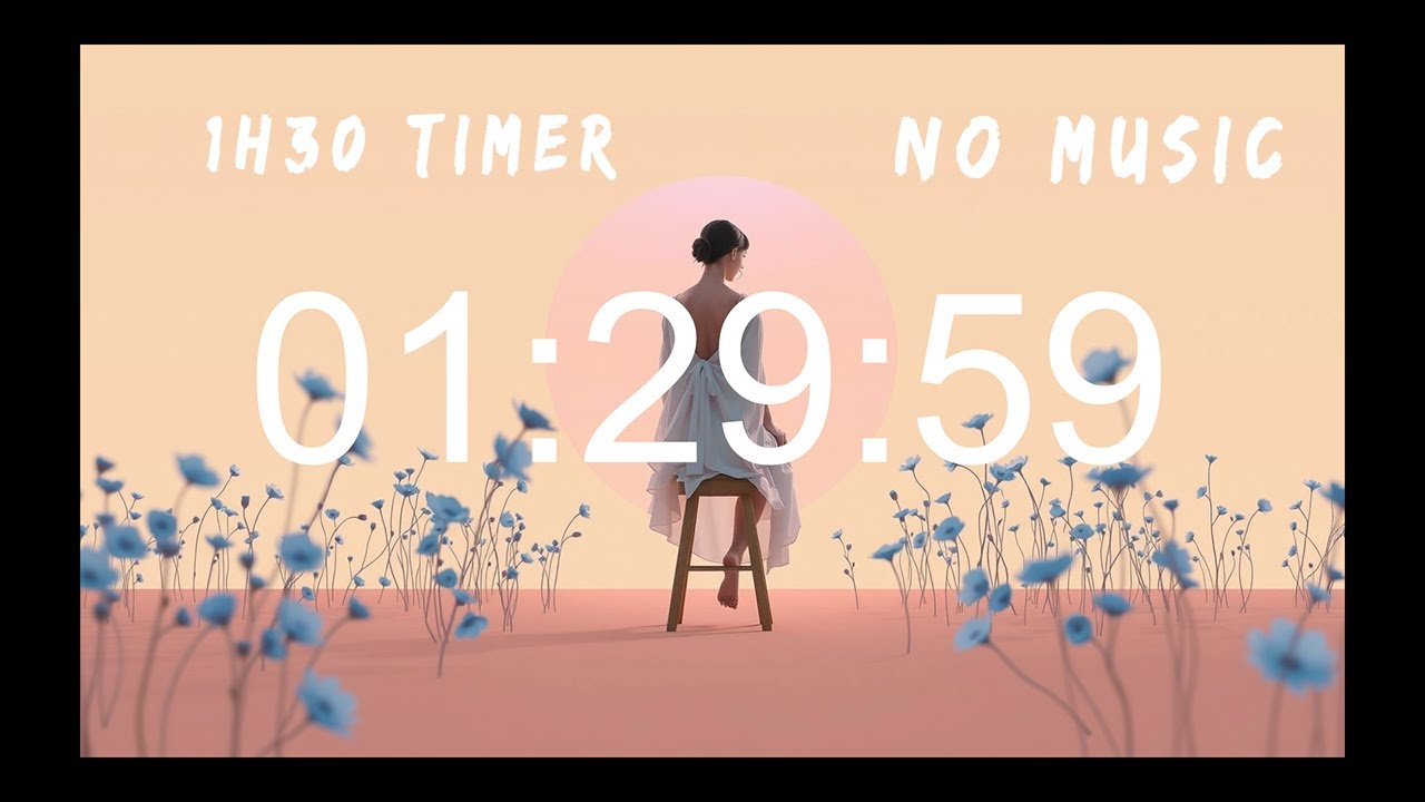 90 Minute Timer | Minimal Aesthetic | Study, Focus, Meditation, Yoga