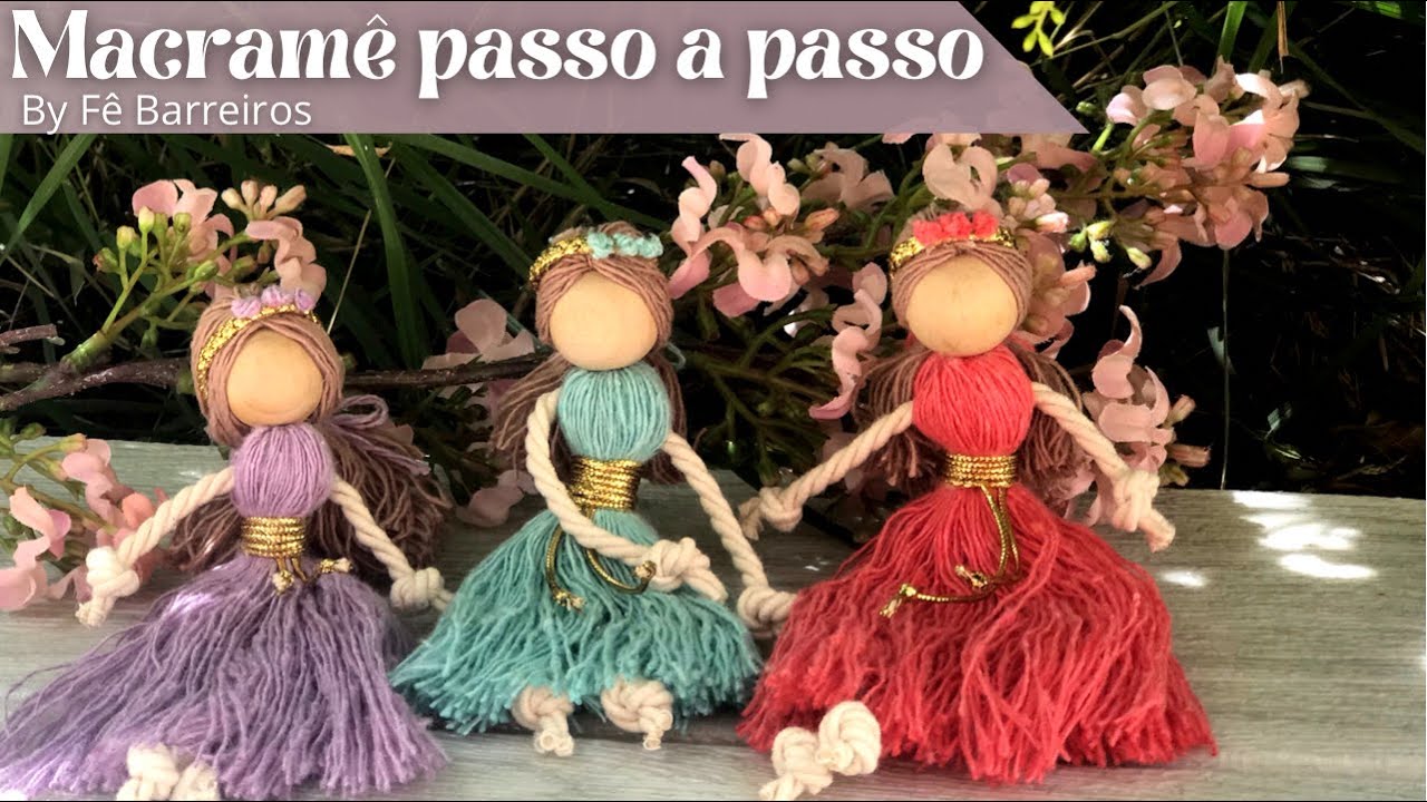 DIY Boneca de Macramê passo a passo | Macrame doll tutorial | Baby room decor | Fê Barreiros Macramê