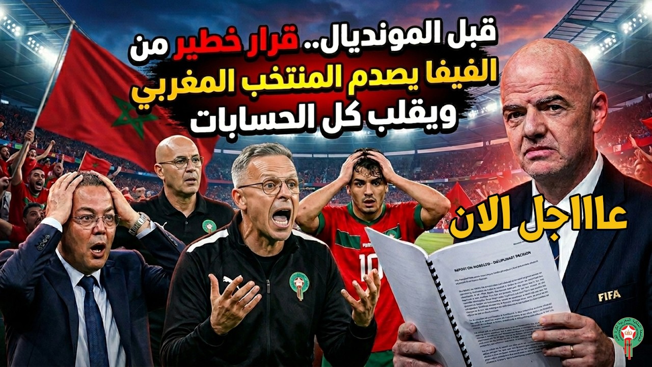 عاجل الان..قبل المونديال قرار خطير من الفيفا يصدم المنتخب المغربي ويقلب كل الحسبات شاهد