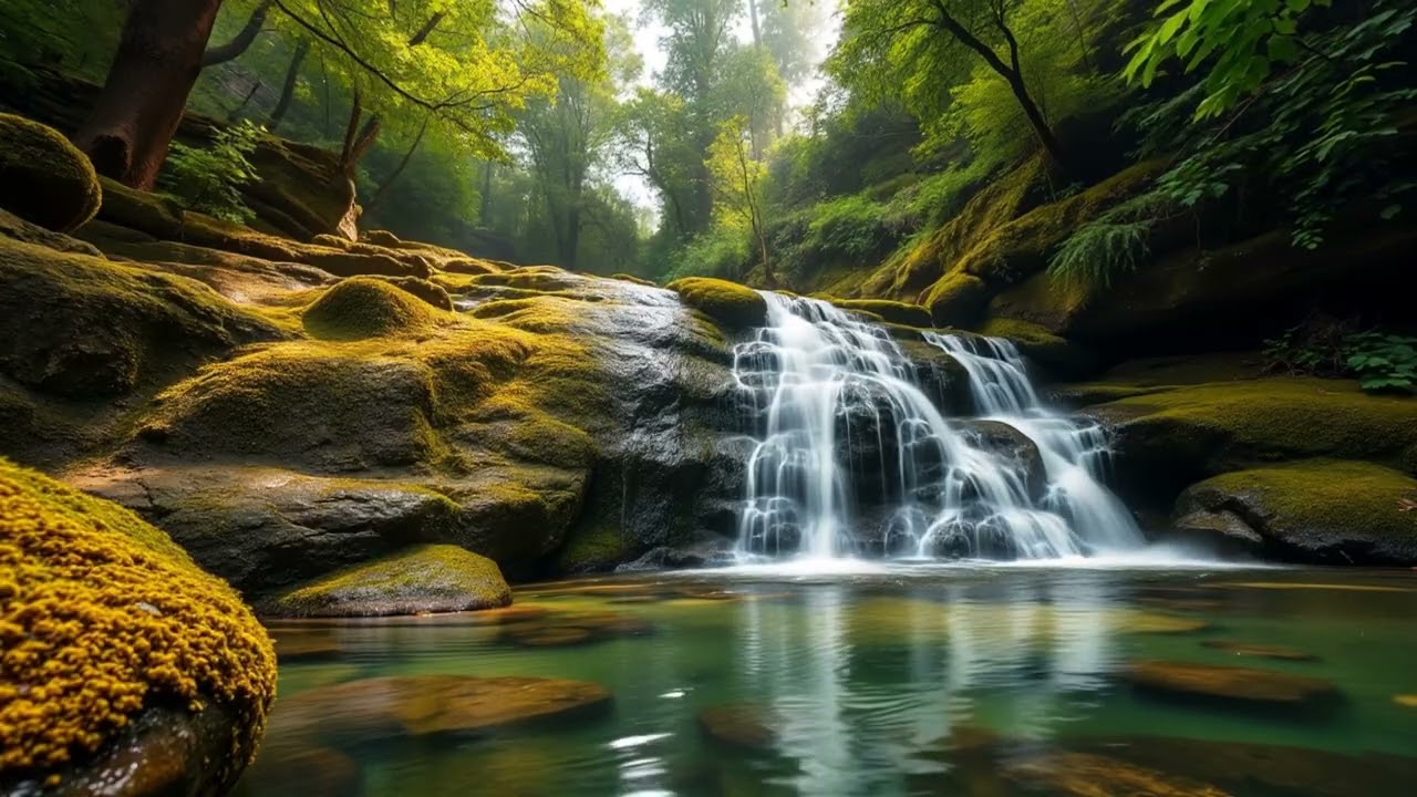 Waterfall Relaxation 🌊 | 8 Hours Deep Sleep Ambience | No Ads