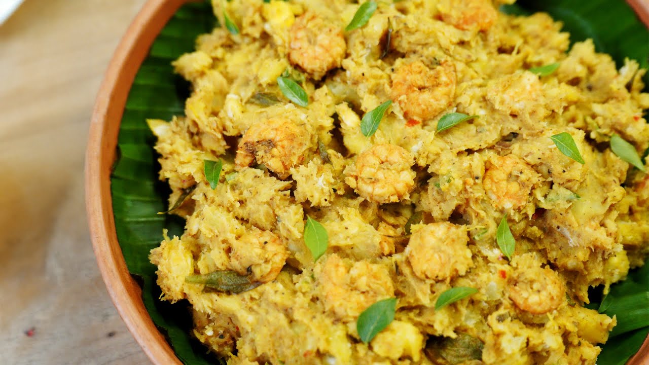 Tasty Kerala Style Prawn Tapioca -  Kappa Chemeen
