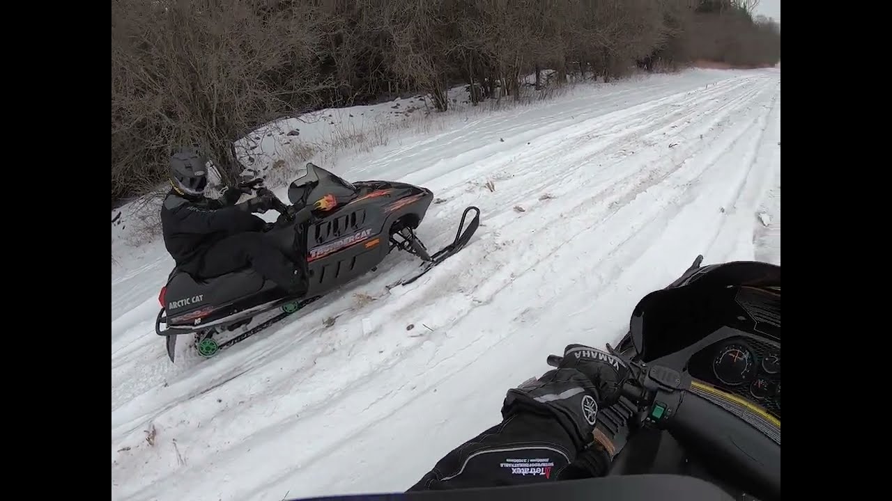 Arctic cat Thundercat Vs Thundercat 1000 cc's drag race  Part 1