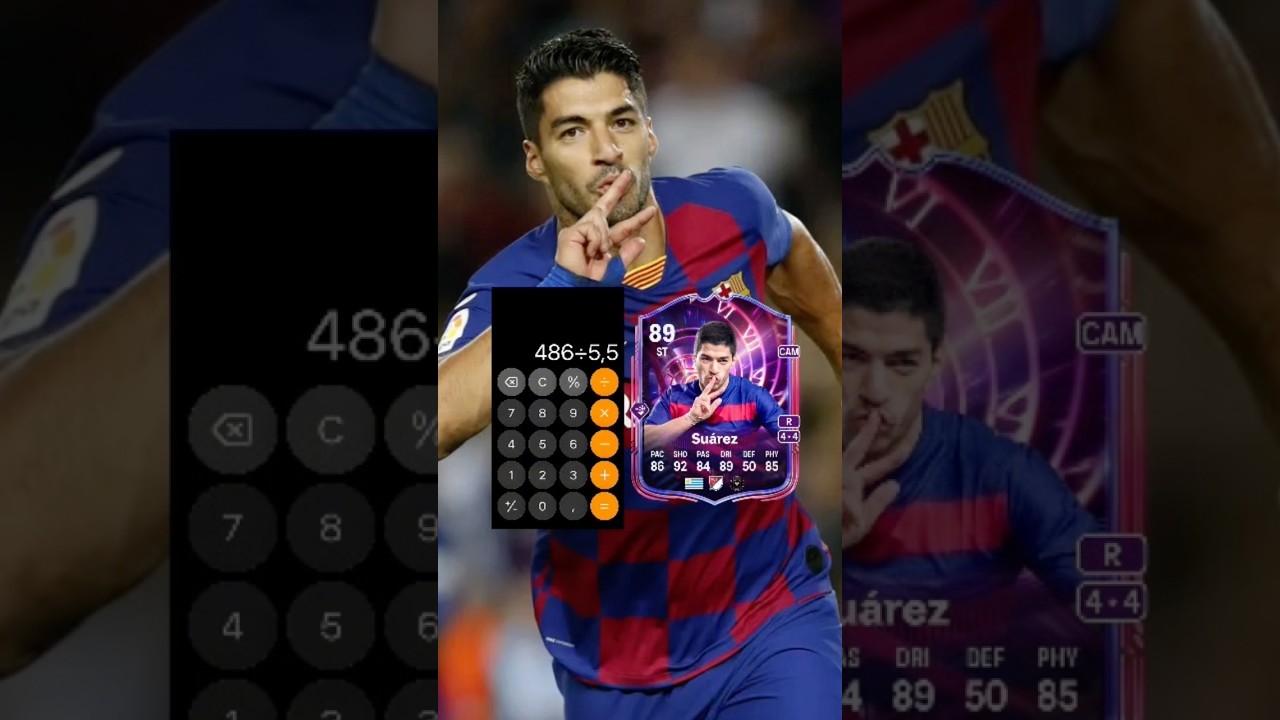 Calculated Luis Su&aacute;rez rating in FIFA 🔥 #viralshort