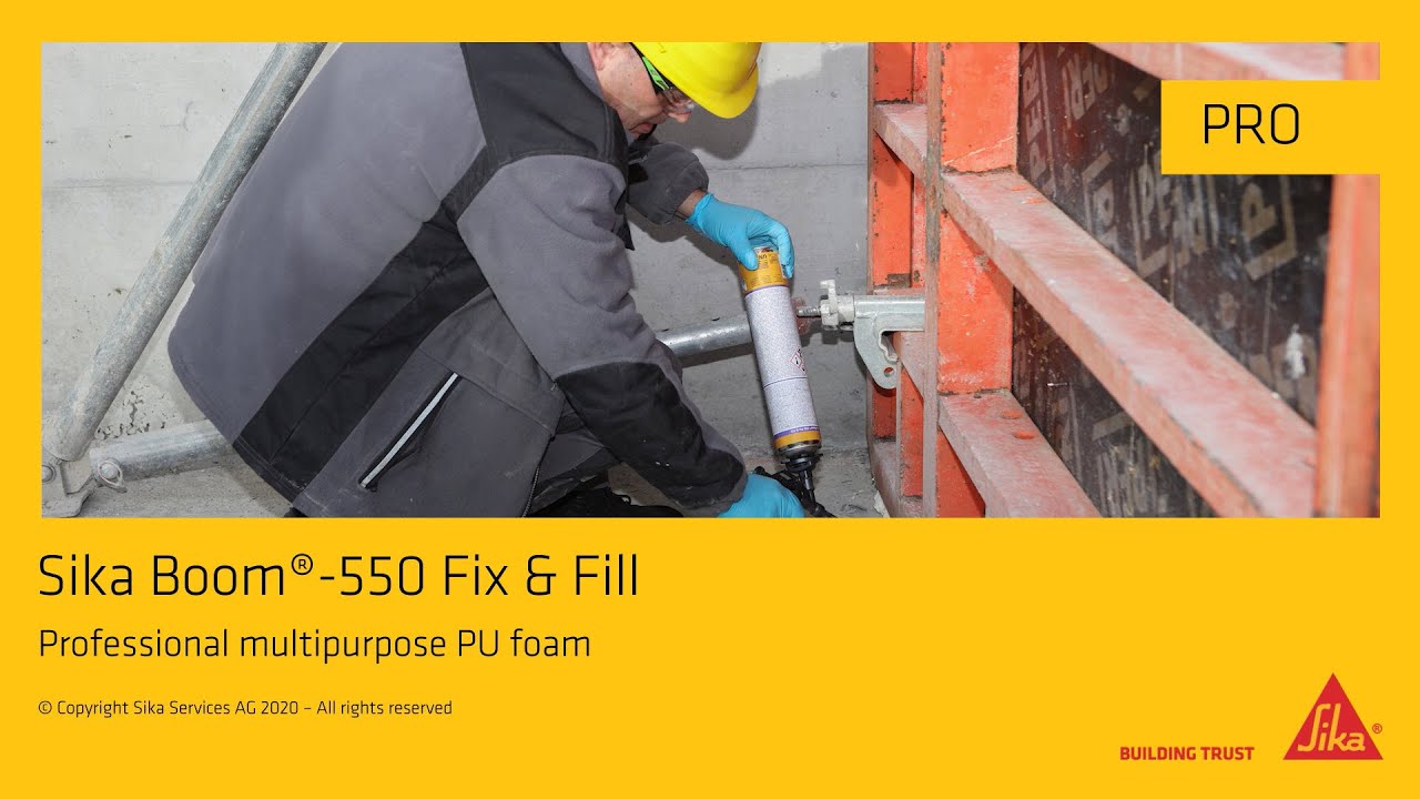 Sika Boom&reg; 550 Fix & Fill for professional use