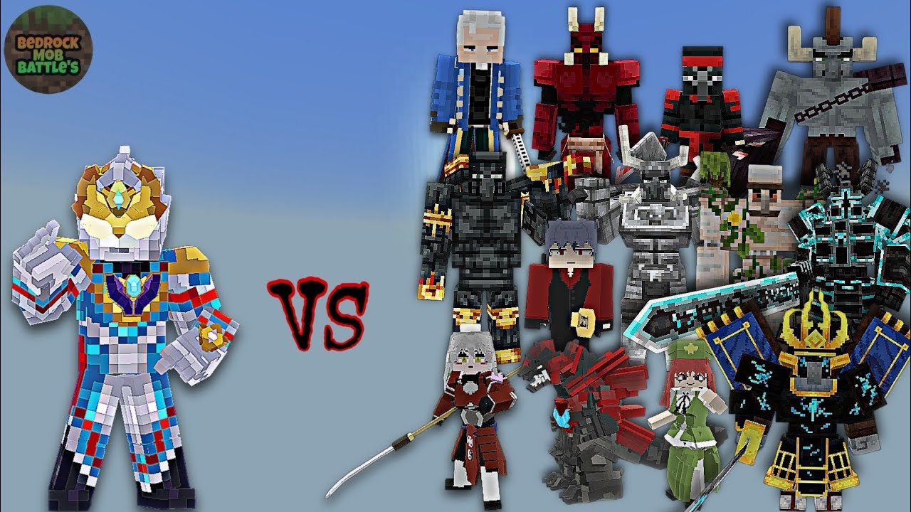 UltraMan Dynamic vs Random Bosses Part 2 | Minecraft Bedrock | Mob Battle
