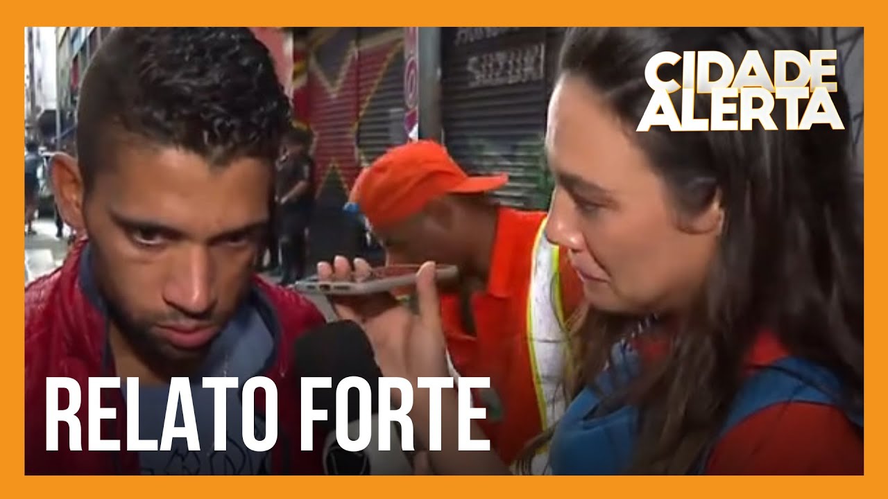 Usuário de drogas pede para falar com a mãe e emociona até mesmo a repórter