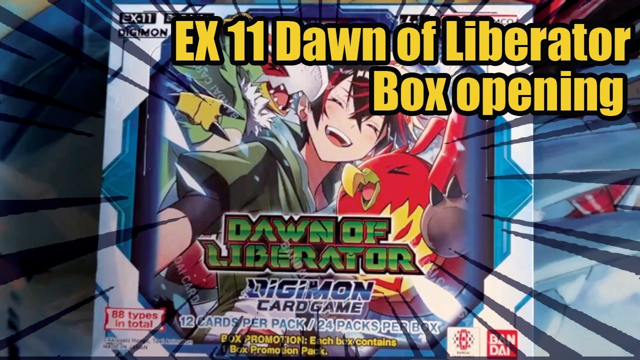 Opening up The Dawn of liberator Digimon tcg box
