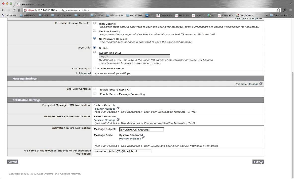 Cisco Email Security Appliance - Basic Envelope Encryption