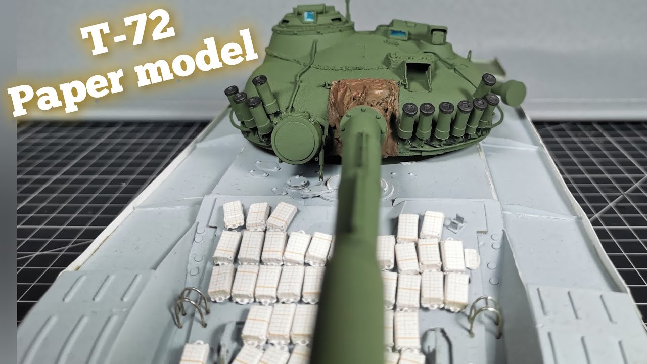 #13 T-72 paper model (part 13) Angraf model kartonowy