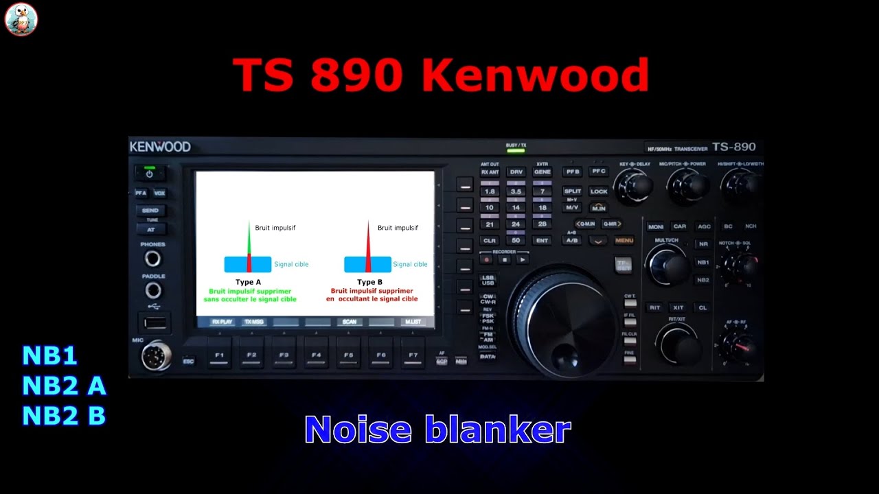 TS 890 Kenwood test des Noises blankers NB1 NB2 type A et B 