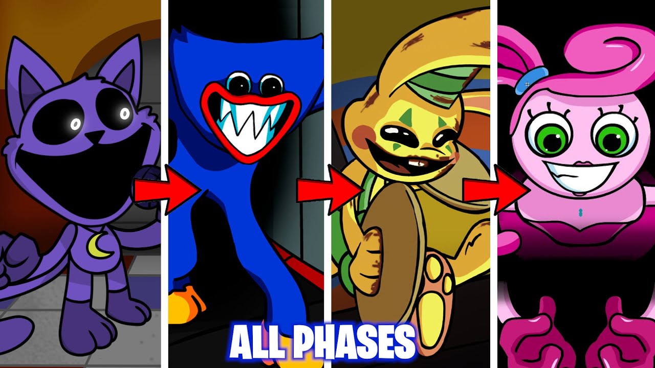 NEW Poppy Playtime Chapter 3 ALL PHASES - Friday Night Funkin' (Smiling Critters)