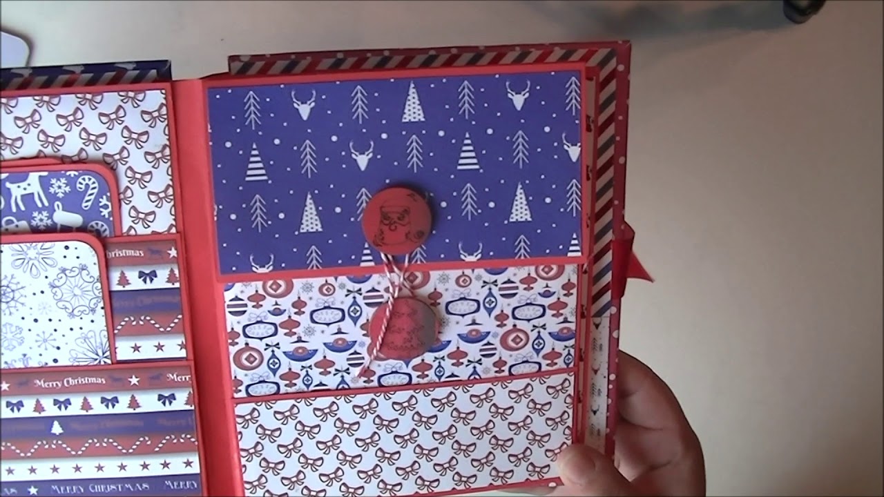 album scrapbooking de noel et son mini avec les papiers Action modern style