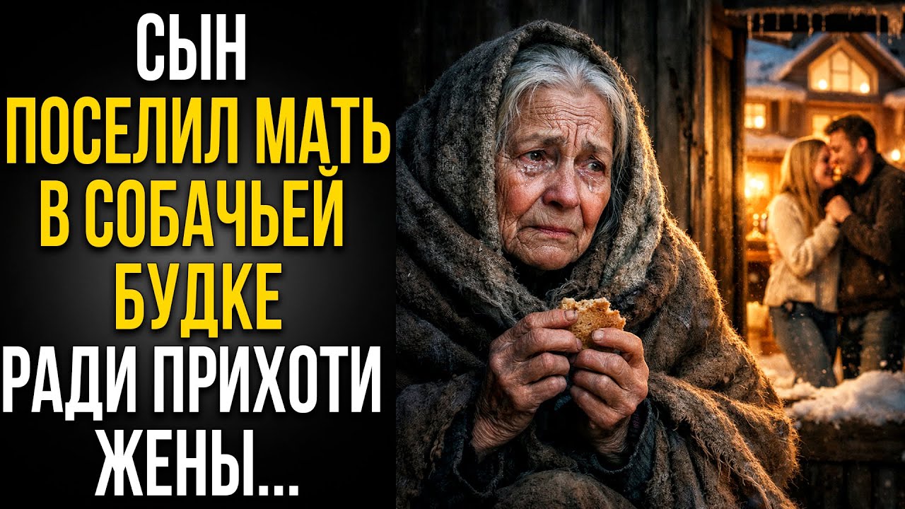 СЫН ПОСЕЛИЛ МАТЬ В СОБАЧЬЕЙ БУДКЕ РАДИ ПРИХОТИ ЖЕНЫ. НО УТРОМ ОНИ НАШЛИ ЕЁ ПУСТОЕ МЕСТО И ЗАПИСКУ...