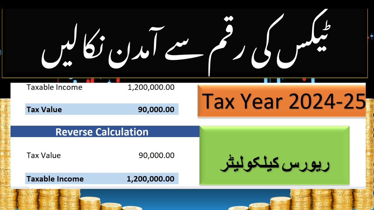 Reverse Income Tax Calculator in Excel with VBA | Business Income Tax Rates 2024-25 (Pakistan)