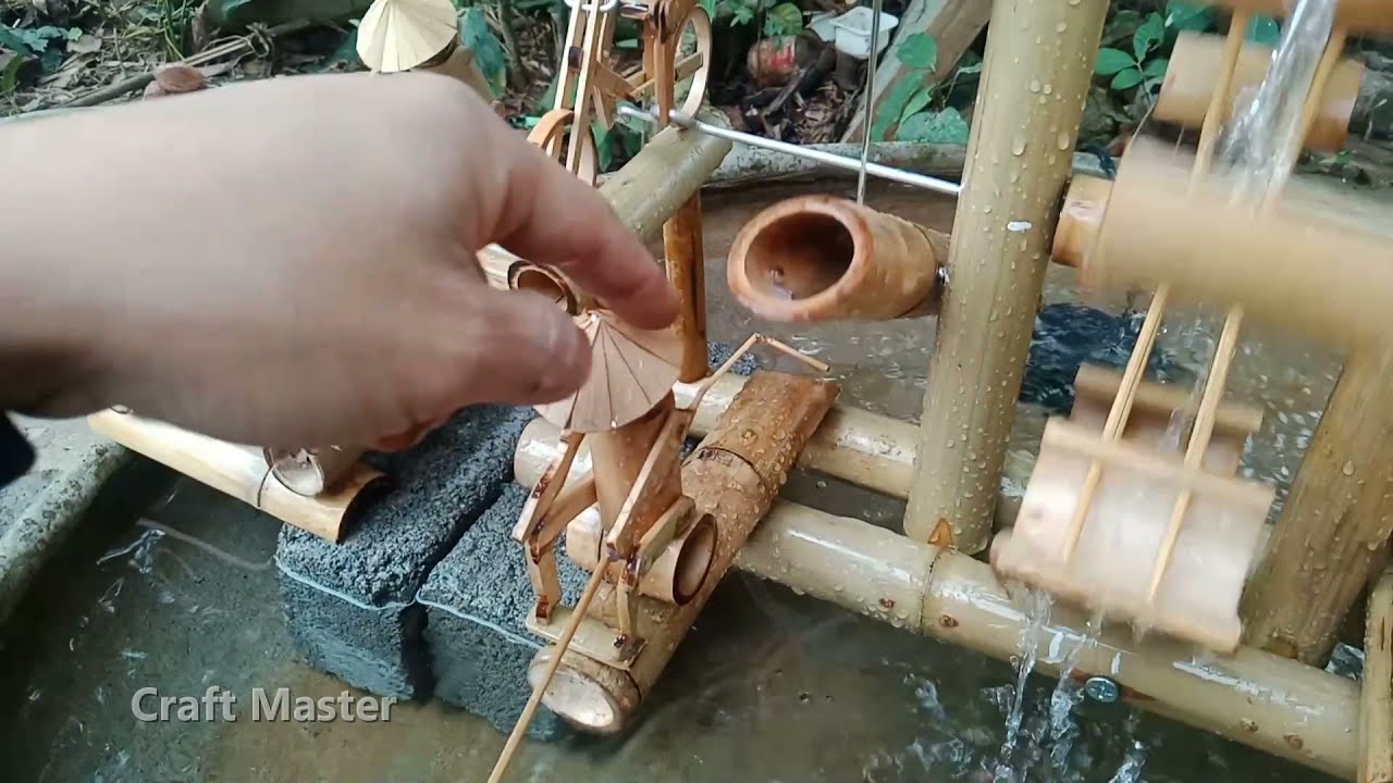 Cách để làm được Guồng nước bằng tre Max đẹp