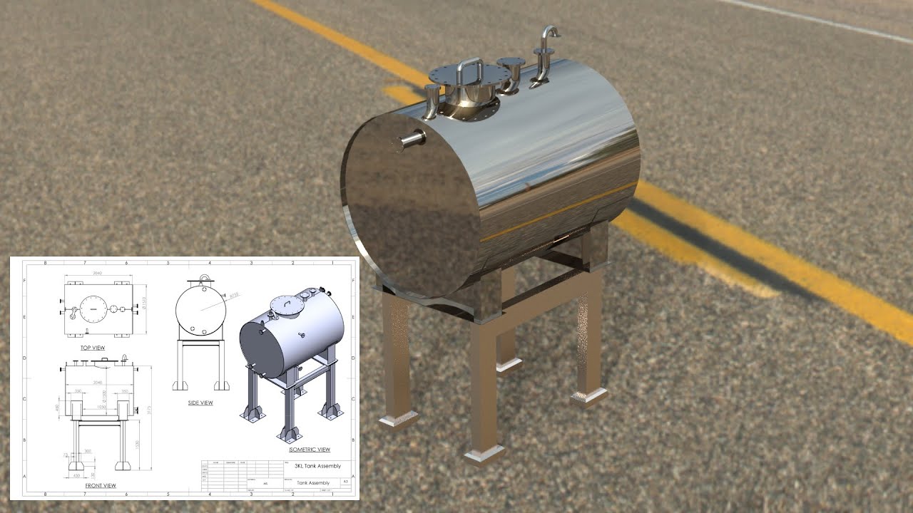 SolidWorks Tutorial Design of tank