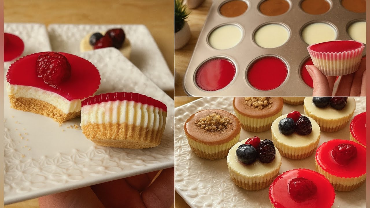 ميني تشيز كيك راقي سهل واقتصادي تايتحضر فوقت وجيز والنتيجة اكثر من رائعة🥰 Mini cheesecake‏