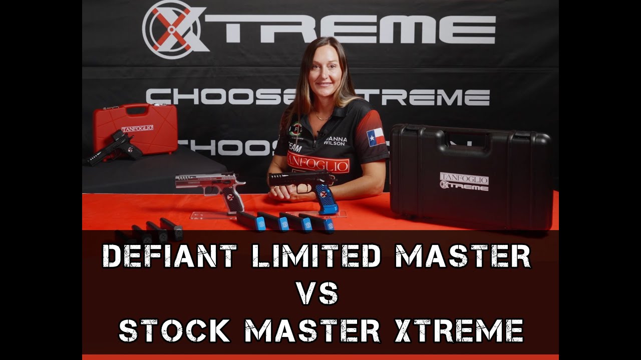 Difference between Tanfoglio DEFIANT LIMITED MASTER Vs STOCK MASTER XTREME - ENG Language