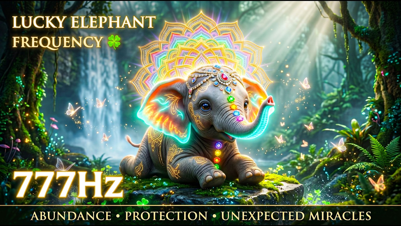 🍀 LUCKY ELEPHANT FREQUENCY | 777Hz Divine Luck &bull; Abundance, Protection & Unexpected Miracles