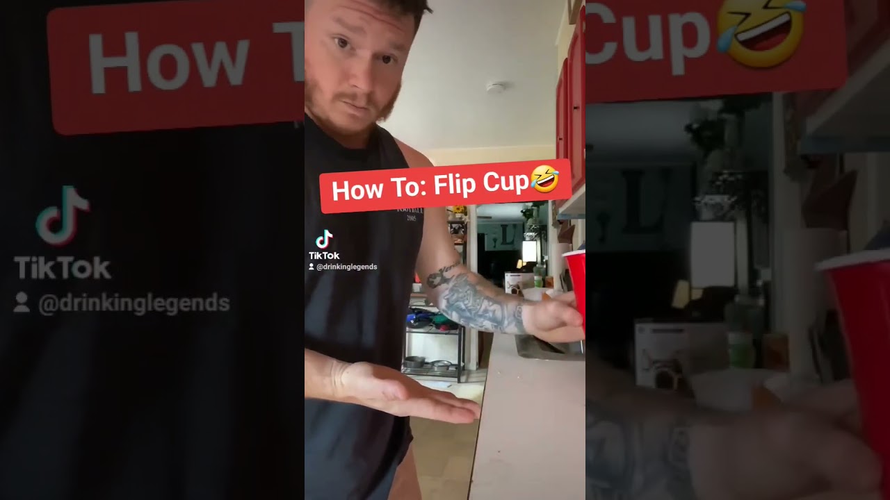 The ONLY Flip Cup Tutorial youll ever need 🤣  #flipcup #beerpong  #drinkinggames #drunk