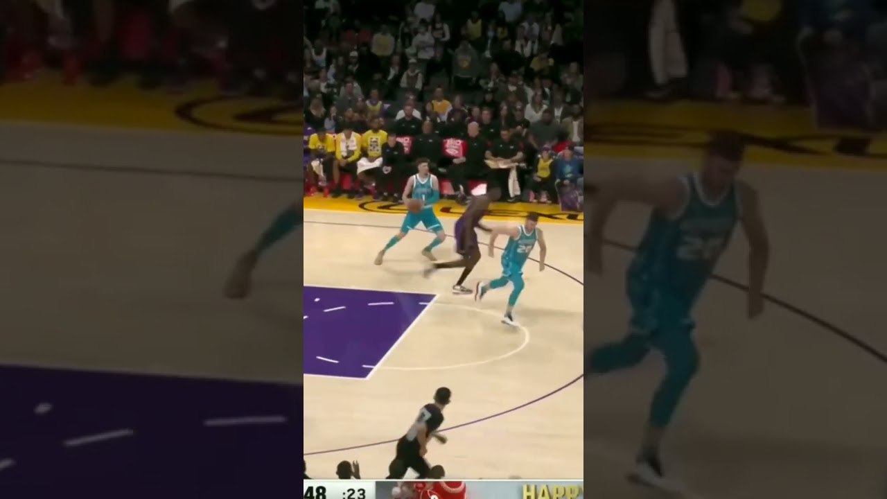 NBA Lamelo Ball insane defense and back court pass