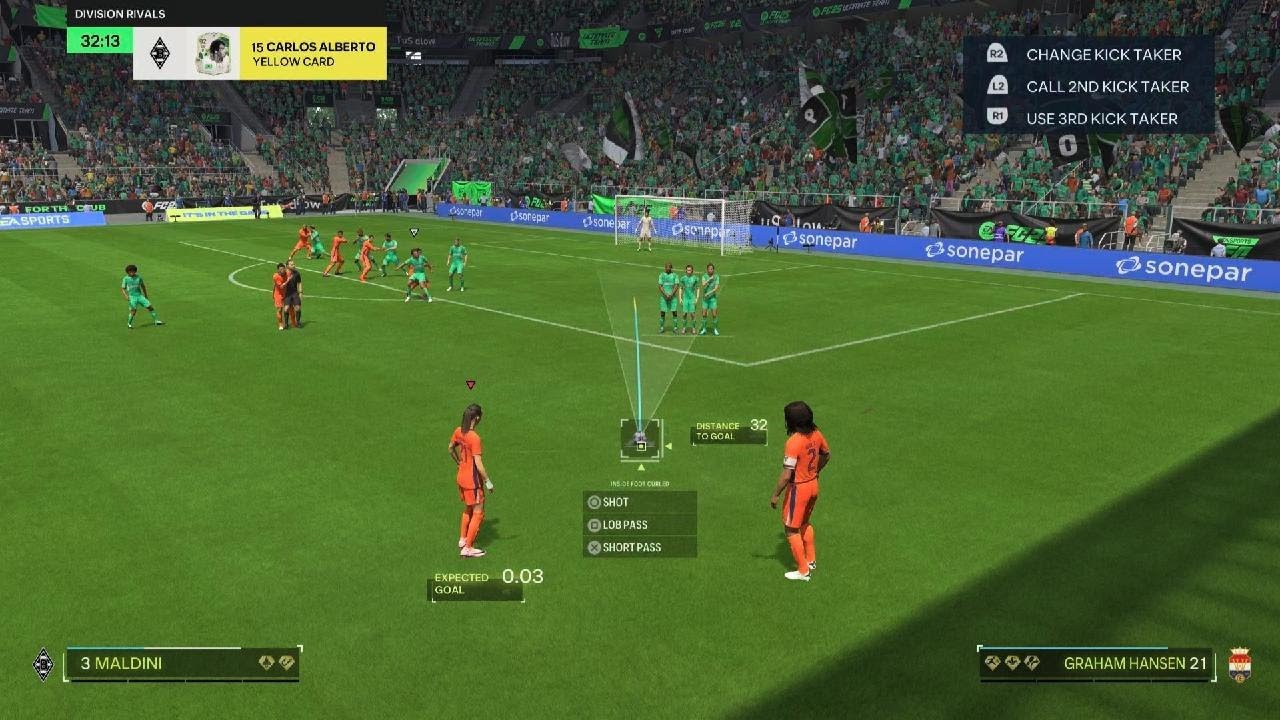 TOTY Hansen outside foot free kick