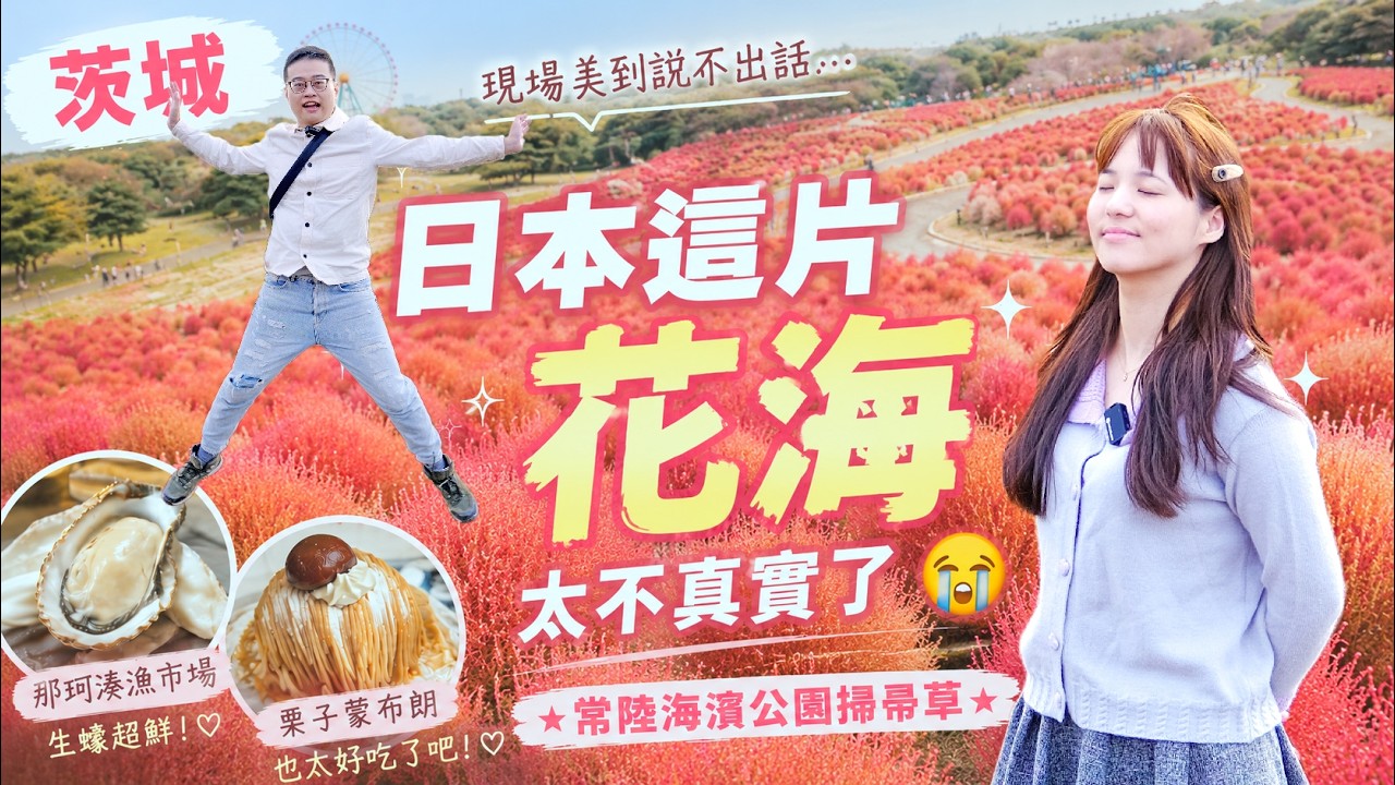 【茨城景點怎麼玩】國營常陸海濱公園&紅色掃帚草大爆發!那珂湊漁市場吃生蠔&栗子甜點蒙布朗也帶好吃了吧! | 荻荻兒Yudi小姐去旅行