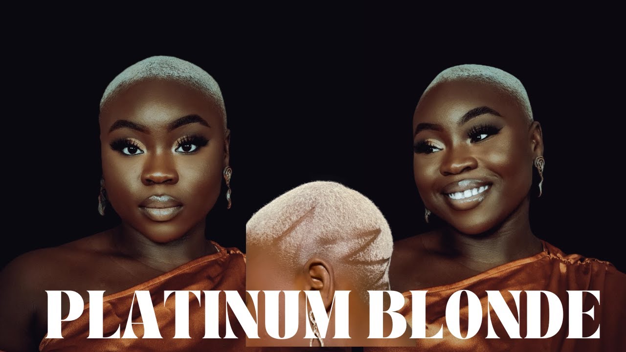 BLEACHING MY NATURAL HAIR PLATINUM BLONDE | bleaching my twa 4c hair for the first time | just araba