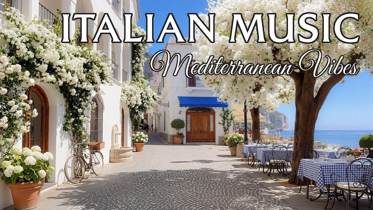🎶 Italian Escape & Mediterranean Music 🎶 2+ Hours Tranquil Amalfi Coast & Lake Como 4K