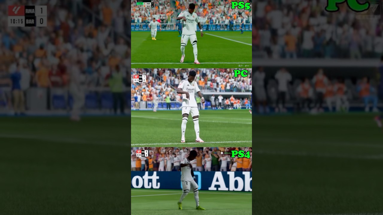 PS5 vs PC vs PS4. #fc25 #fifa #eafc25 #ps5 #ps4 #pc #gamingpc #playstation5 #football