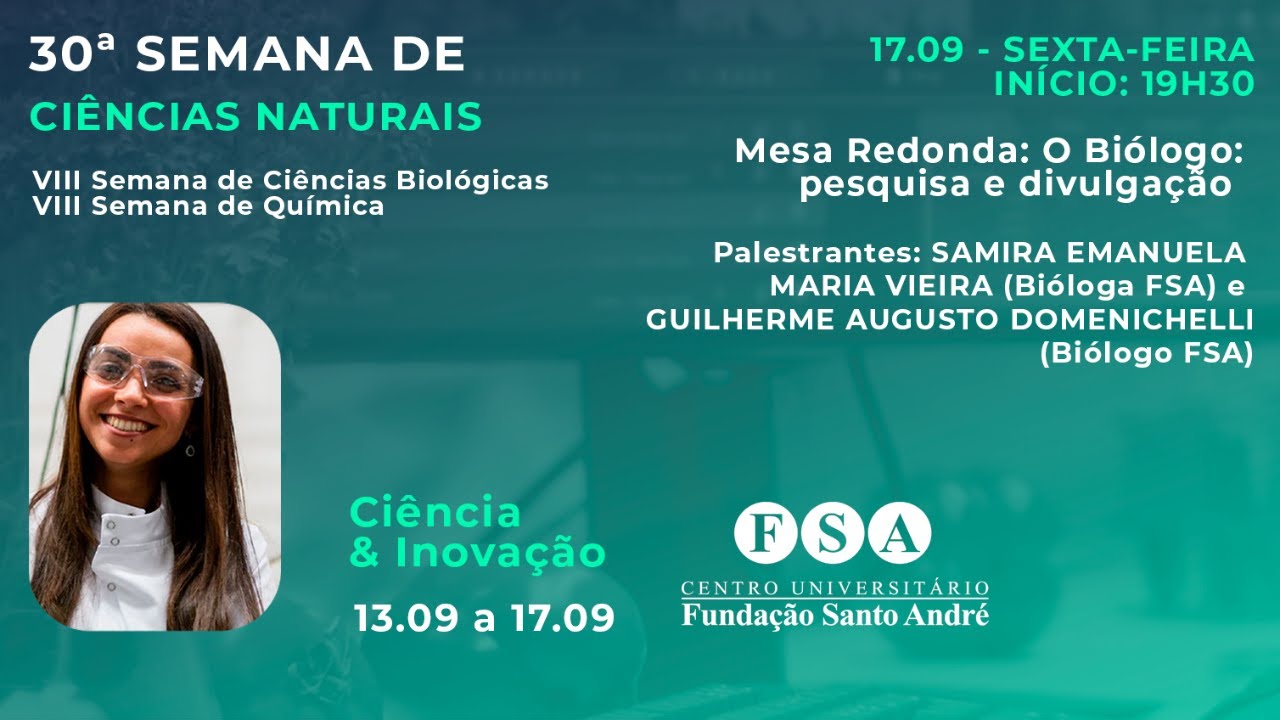 SC - Mesa Redonda: O Biólogo: pesquisa e divulgação